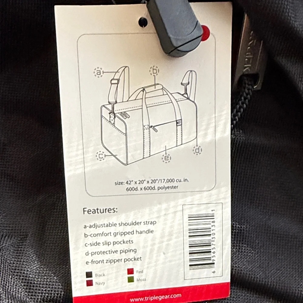 Track USA by Triple Gear Black Duffel - Picture 7 of 8